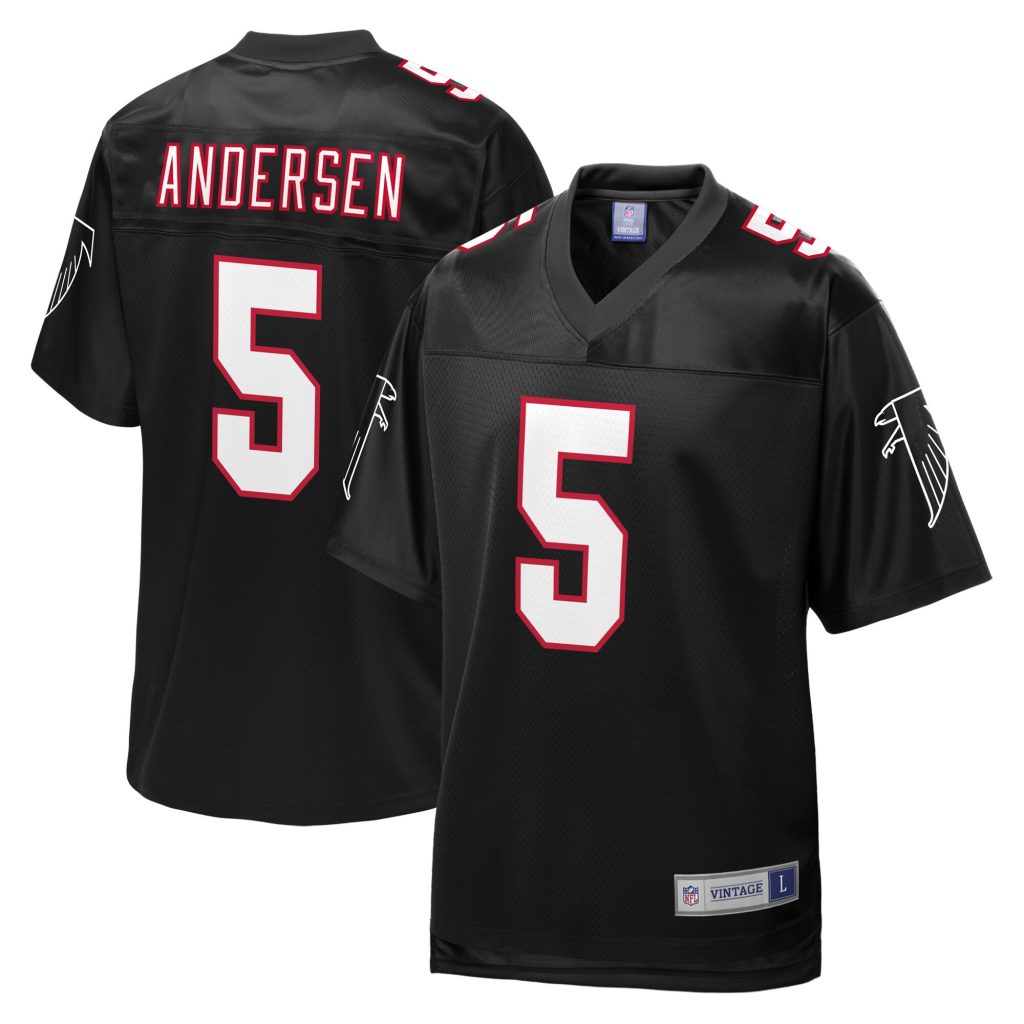 Morten Andersen Atlanta Falcons NFL Pro Line Vintage Retired Player Jersey - Black