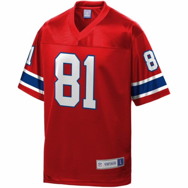 Men's New England Patriots Russ Francis NFL Pro Line Red Retired Player Jersey