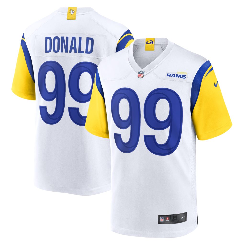Men's Los Angeles Rams Aaron Donald Nike White Alternate Player Game Jersey