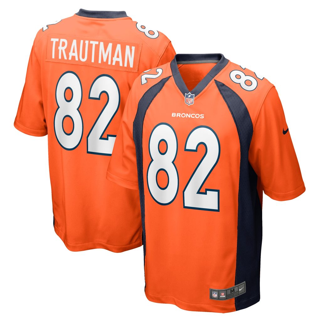 Men's Denver Broncos Adam Trautman Nike Orange Team Game Jersey