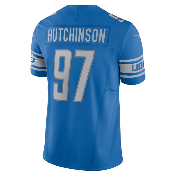 Men's Detroit Lions Aidan Hutchinson Nike Blue Vapor F.U.S.E. Limited Jersey