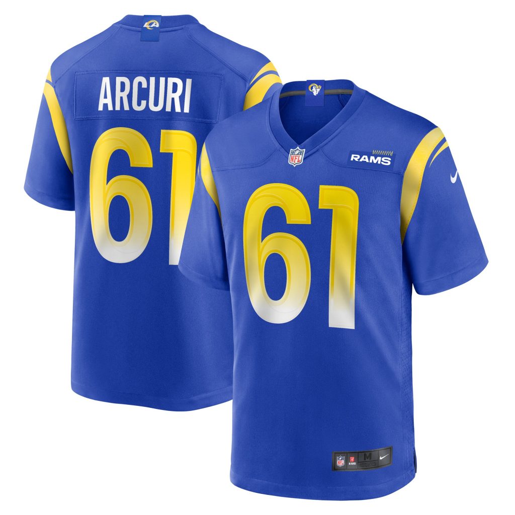 Men's Los Angeles Rams AJ Arcuri Nike Royal Game Player Jersey