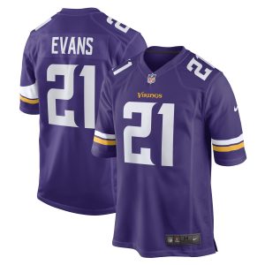 Men's Minnesota Vikings Akayleb Evans Nike Purple Game Player Jersey