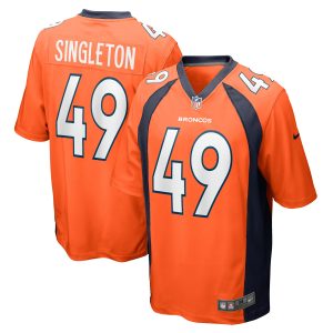 Men's Denver Broncos Alex Singleton Nike Orange Game Player Jersey