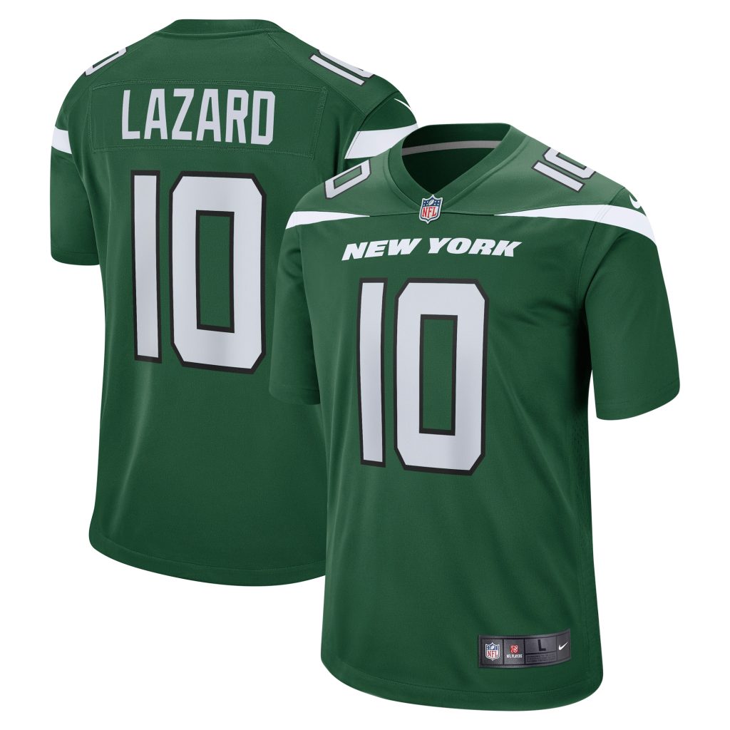 Men's New York Jets Allen Lazard Nike Gotham Green Game Player Jersey