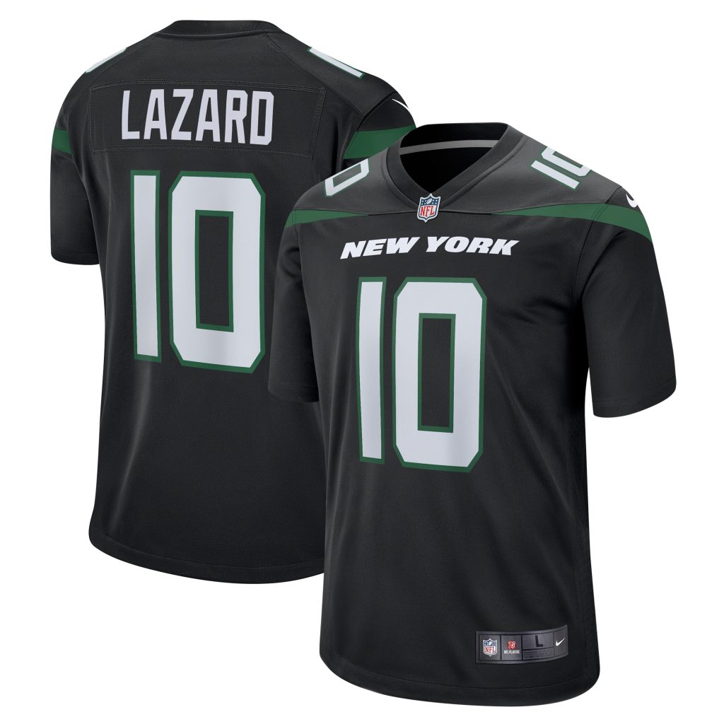 Men's New York Jets Allen Lazard Nike Stealth Black Alternate Game Jersey