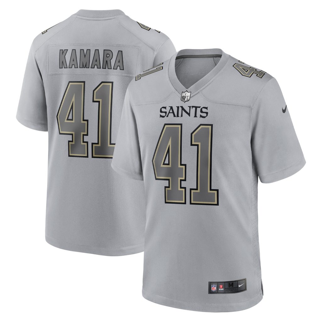 Men's New Orleans Saints Alvin Kamara Nike Gray Atmosphere Fashion Game Jersey