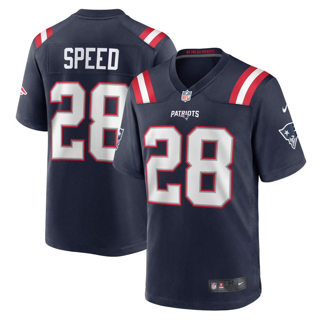 Ameer Speed New England Patriots Nike Team Game Jersey -  Navy