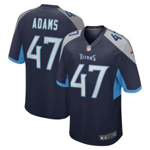 Men's Tennessee Titans Andrew Adams Nike Navy Home Game Player Jersey