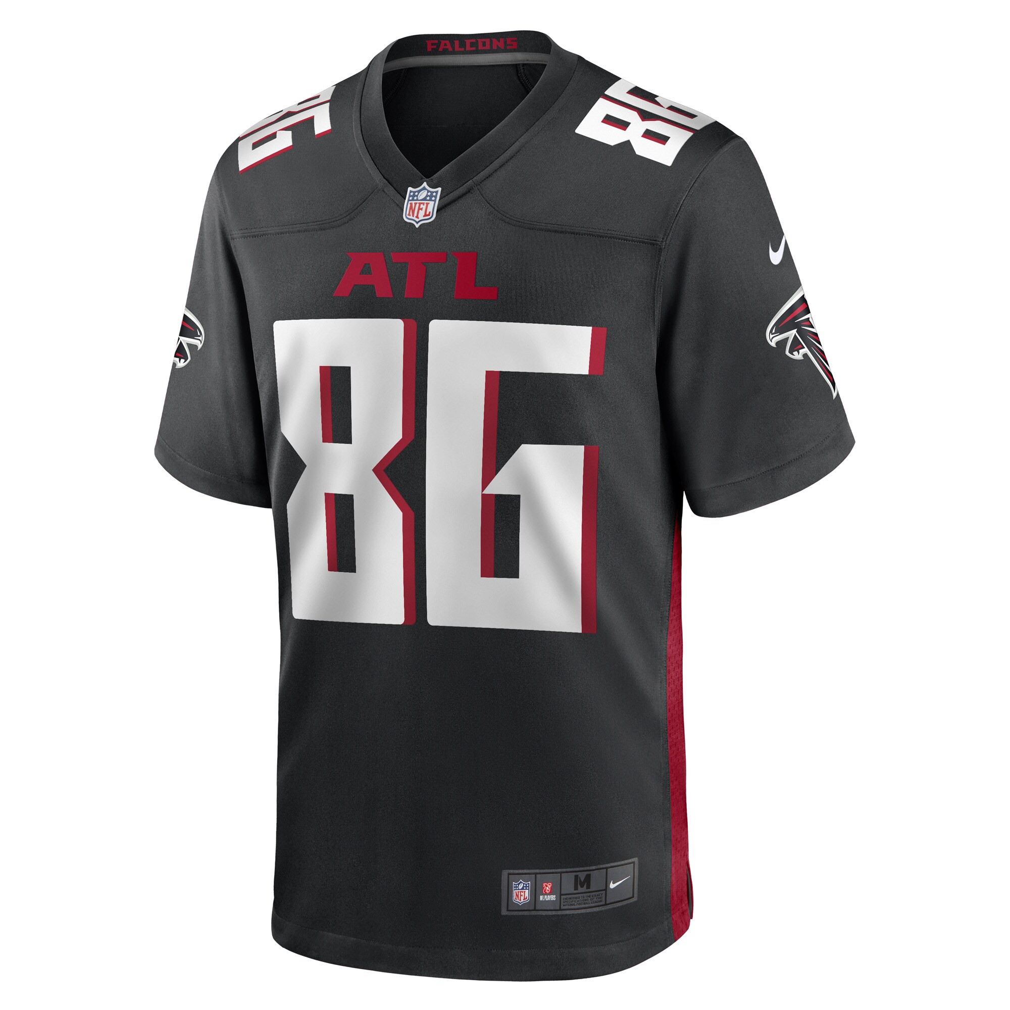 Men's Atlanta Falcons Anthony Firkser Nike Black Game Player Jersey