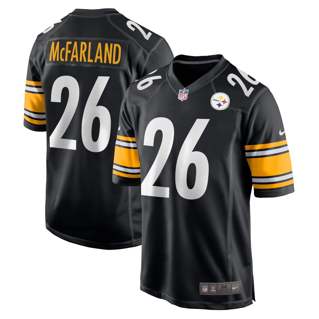 Men's Pittsburgh Steelers Anthony McFarland Jr. Nike Black Game Player Jersey
