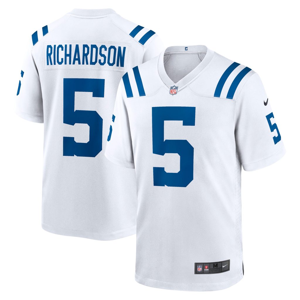 Men's Indianapolis Colts Anthony Richardson Nike White 2023 NFL Draft First Round Pick Game Jersey