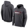Men's Arizona Cardinals Nike Anthracite Prime Logo Name Split Pullover Hoodie