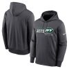 Men's New York Jets Nike Anthracite Prime Logo Name Split Pullover Hoodie