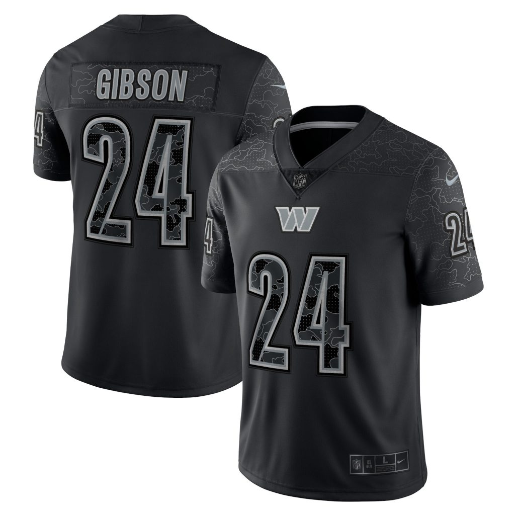 Men's Washington Commanders Antonio Gibson Nike Black RFLCTV Limited Jersey