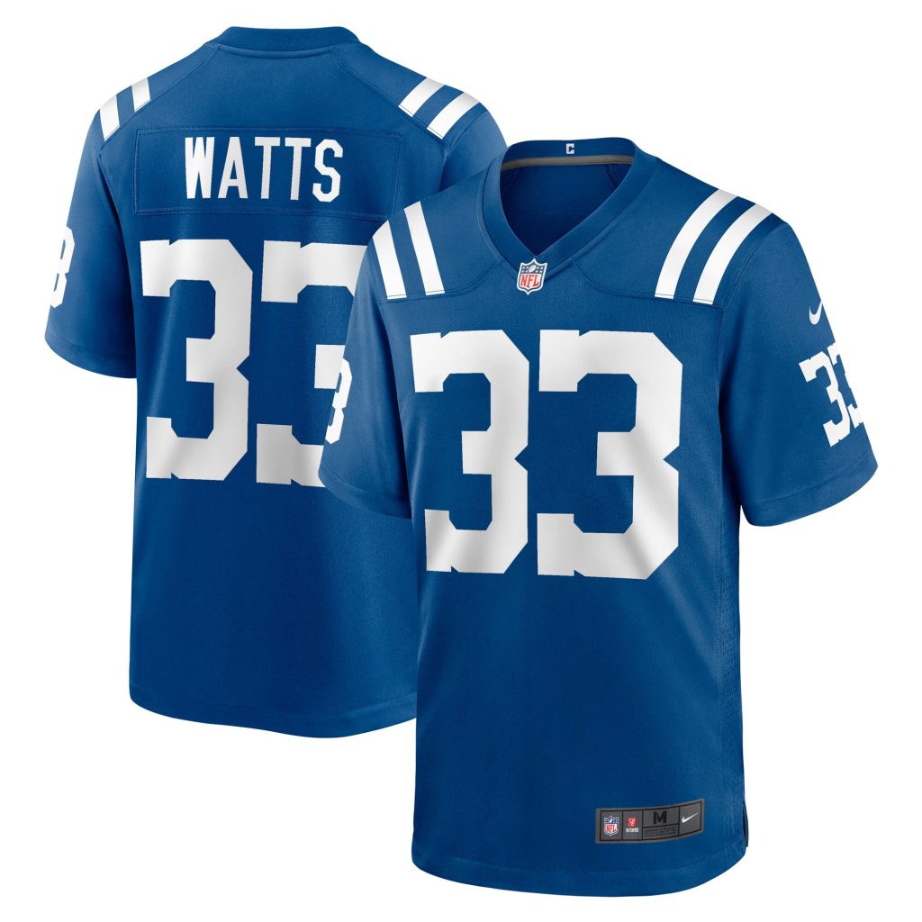 Men's Indianapolis Colts Armani Watts Nike Royal Player Game Jersey