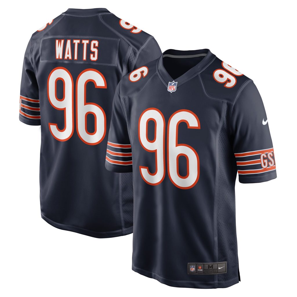 Men's Chicago Bears Armon Watts Nike Navy Game Player Jersey