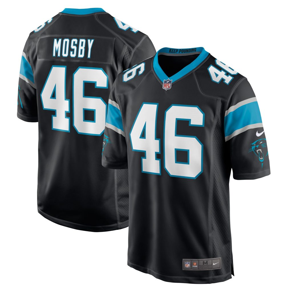 Men's Carolina Panthers Arron Mosby Nike Black Game Player Jersey