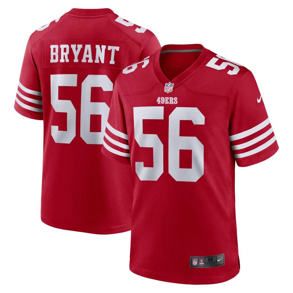 Men's San Francisco 49ers Austin Bryant Nike Scarlet Game Jersey
