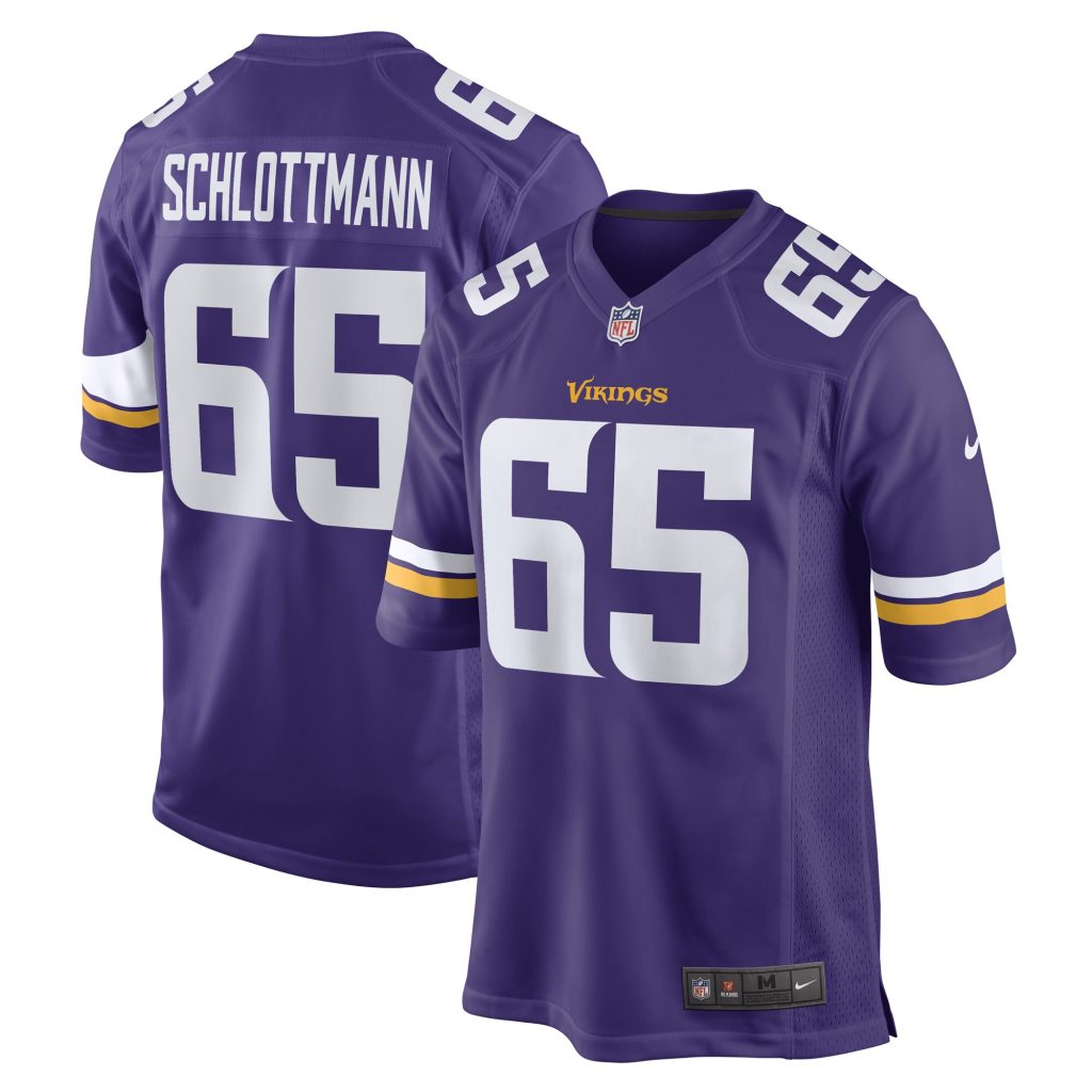 Men's Minnesota Vikings Austin Schlottmann Nike Purple Game Player Jersey