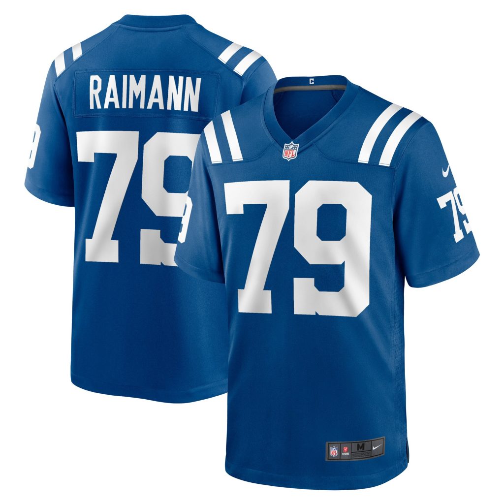 Men's Indianapolis Colts Bernhard Raimann Nike Royal Player Game Jersey