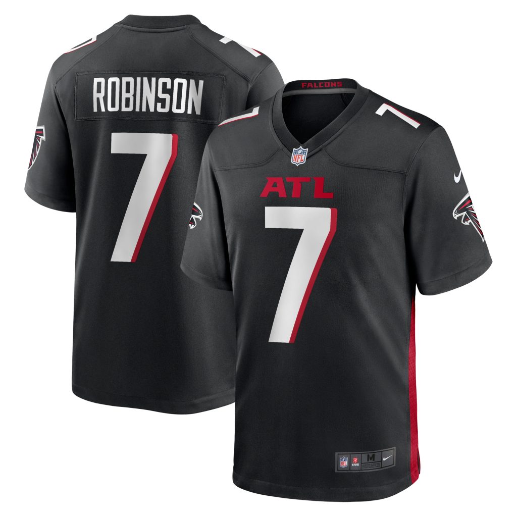 Men's Atlanta Falcons Bijan Robinson Nike Black 2023 NFL Draft First Round Pick Game Jersey