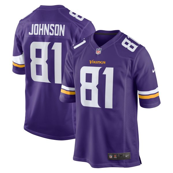 Men's Minnesota Vikings Bisi Johnson Nike Purple Game Jersey