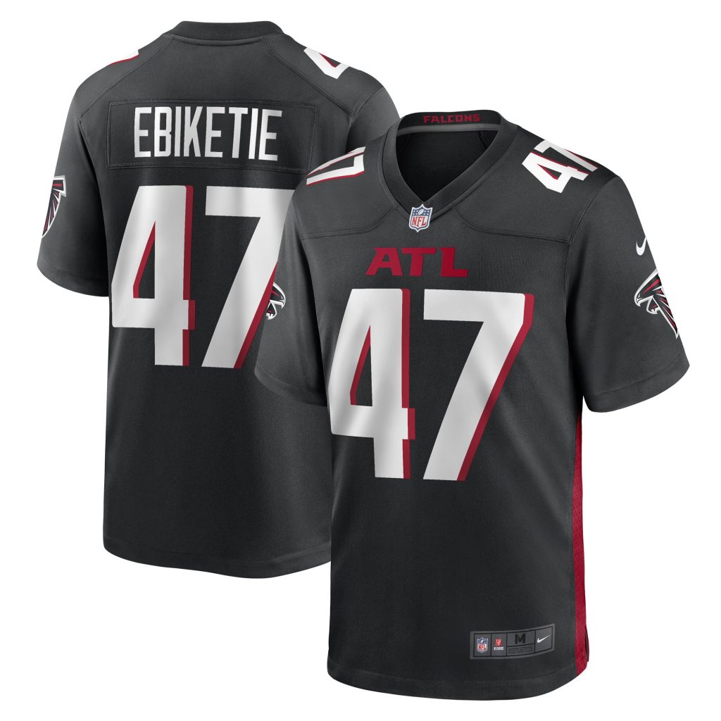 Men's Arnold Ebiketie Atlanta Falcons Nike Black Game Player Jersey