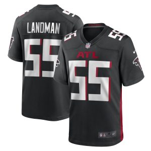 Men's Nate Landman Atlanta Falcons Nike Black Game Player Jersey