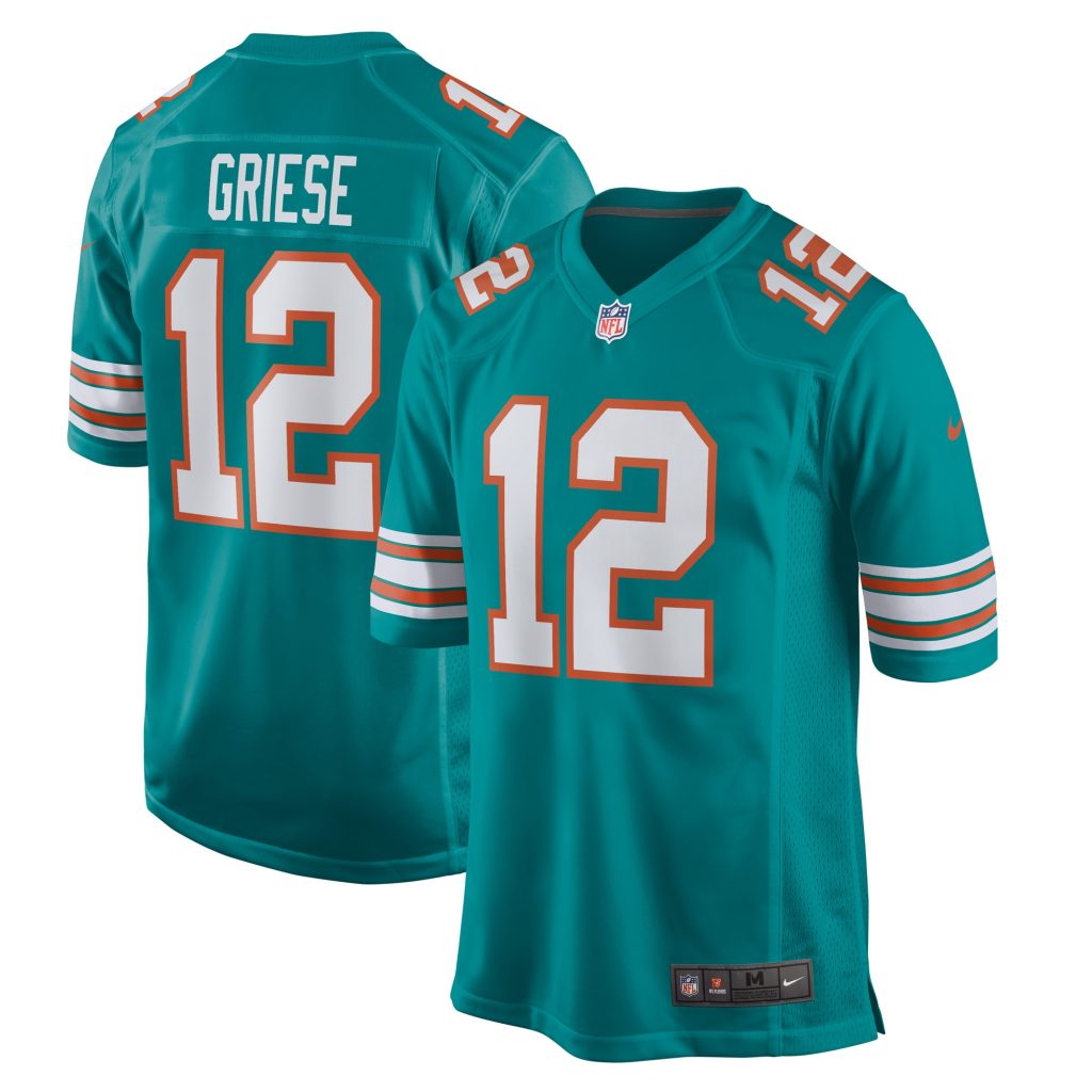 Men's Miami Dolphins Bob Griese Nike Aqua Retired Player Jersey