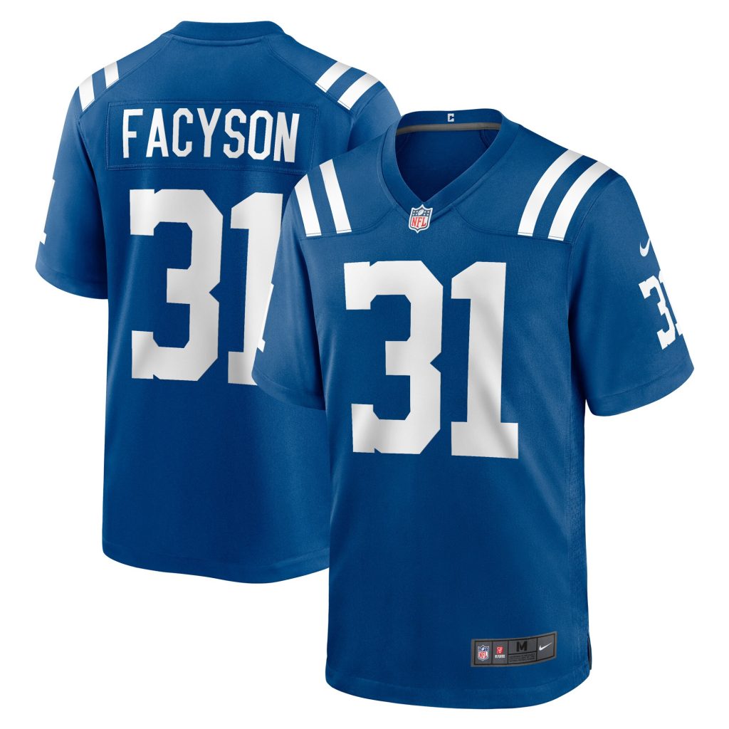 Men's Indianapolis Colts Brandon Facyson Nike Royal Player Game Jersey