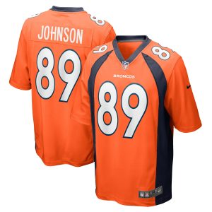 Men's Denver Broncos Brandon Johnson Nike Orange Game Player Jersey