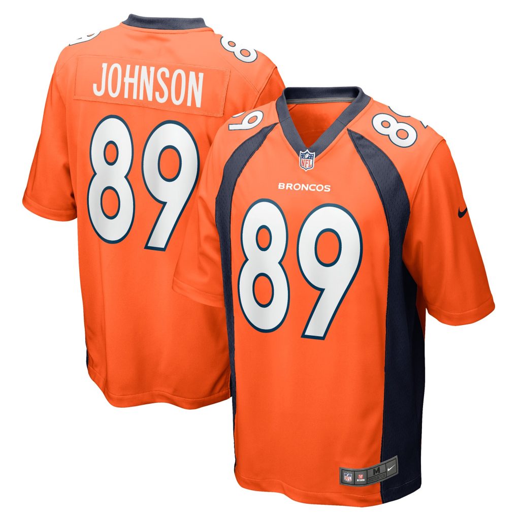 Men's Denver Broncos Brandon Johnson Nike Orange Game Player Jersey
