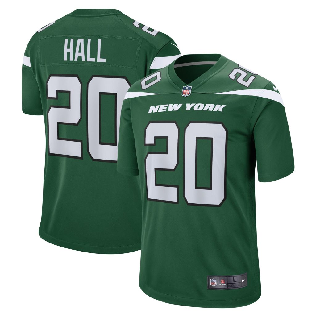 Men's New York Jets Breece Hall Nike Green Player Game Jersey