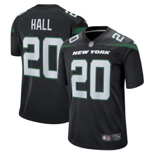 Men's New York Jets Breece Hall Nike Stealth Black Alternate Game Player Jersey