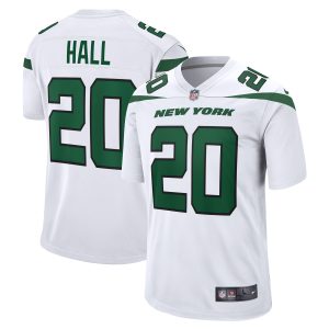 Men's New York Jets Breece Hall Nike White Away Game Player Jersey
