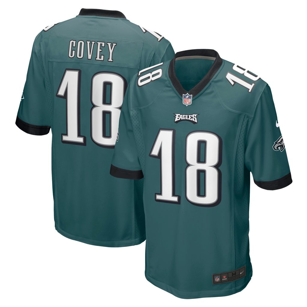 Men's Philadelphia Eagles Britain Covey Nike Midnight Green Home Game Player Jersey