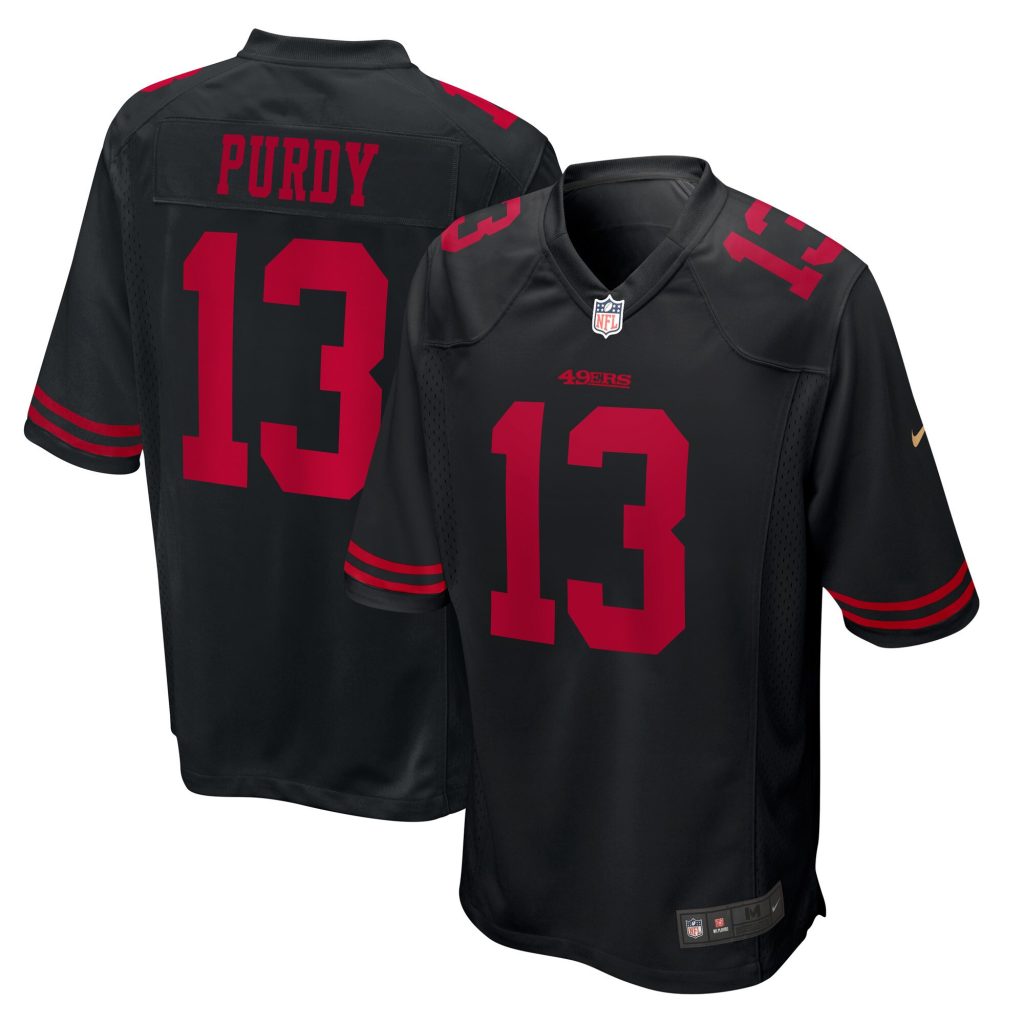 Men's San Francisco 49ers Brock Purdy Nike Black Fashion Game Jersey