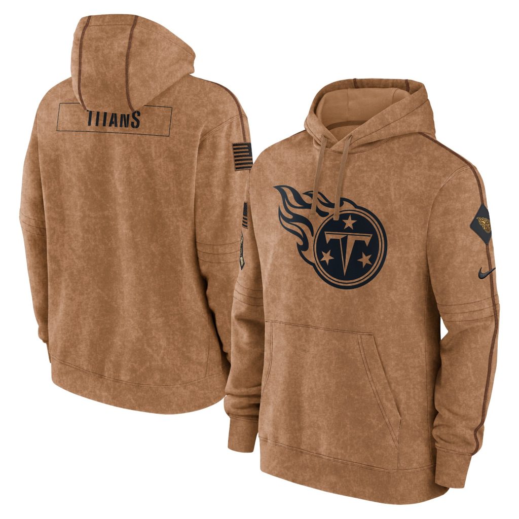 Tennessee Titans Nike 2023 Salute To Service Club Pullover Hoodie - Brown