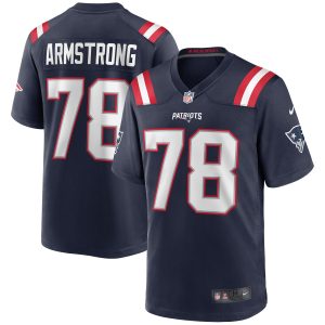Men's New England Patriots Bruce Armstrong Nike Navy Game Retired Player Jersey