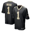 Men's New Orleans Saints Bryan Bresee Nike Black 2023 NFL Draft First Round Pick Game Jersey