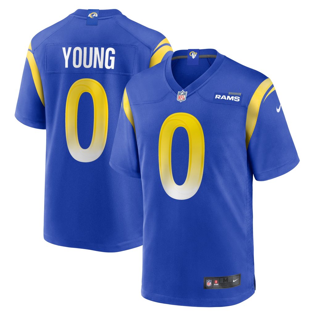 Men's Los Angeles Rams Byron Young Nike Royal Home Game Jersey