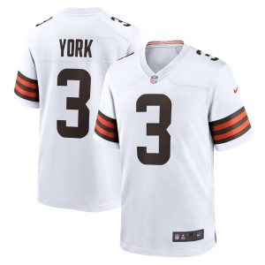 Men's Cleveland Browns Cade York Nike White Game Player Jersey