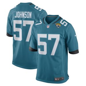 Men's Jacksonville Jaguars Caleb Johnson Nike Teal Game Player Jersey