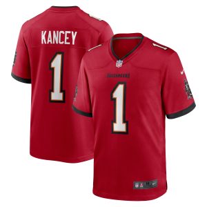 Men's Tampa Bay Buccaneers Calijah Kancey Nike Red 2023 NFL Draft First Round Pick Game Jersey