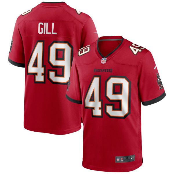 Men's Tampa Bay Buccaneers Cam Gill Nike Red Game Jersey