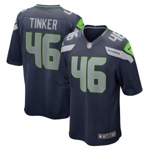 Men's Seattle Seahawks Carson Tinker Nike College Navy Home Game Player Jersey