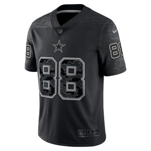 Men's Dallas Cowboys CeeDee Lamb Nike Black RFLCTV Limited Jersey