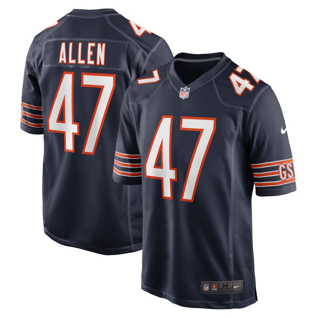 Men's Chicago Bears Chase Allen Nike Navy Game Player Jersey