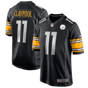 Men's Pittsburgh Steelers Chase Claypool Nike Black Player Game Jersey